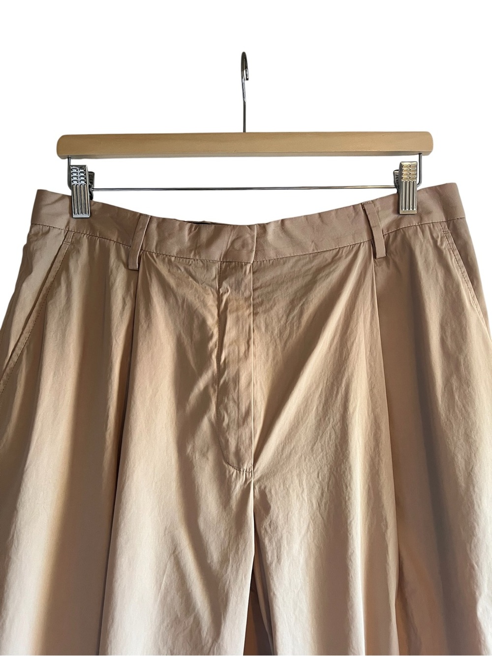 Dries Van Noten Beige Cropped Wide-Leg pleated pants size 40 excellent condition - Picture 2 of 9